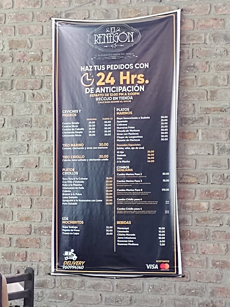 Menu El Renegon - Moche-4