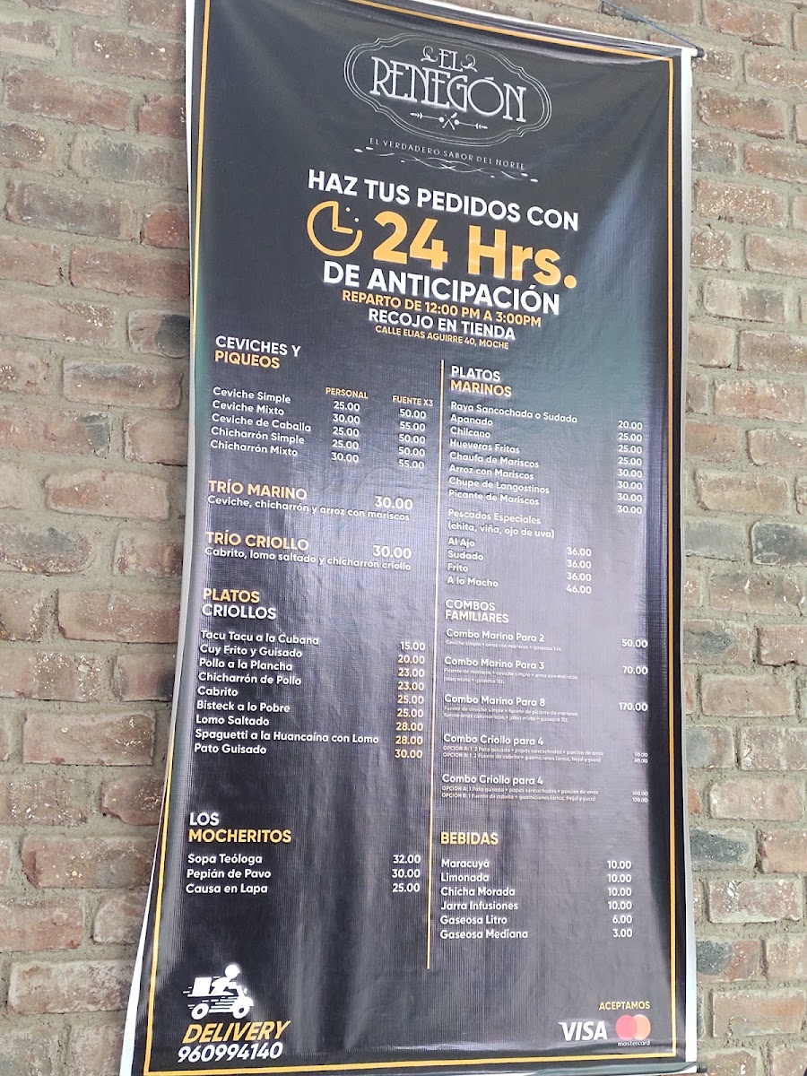 Menu El Renegon - Moche-5