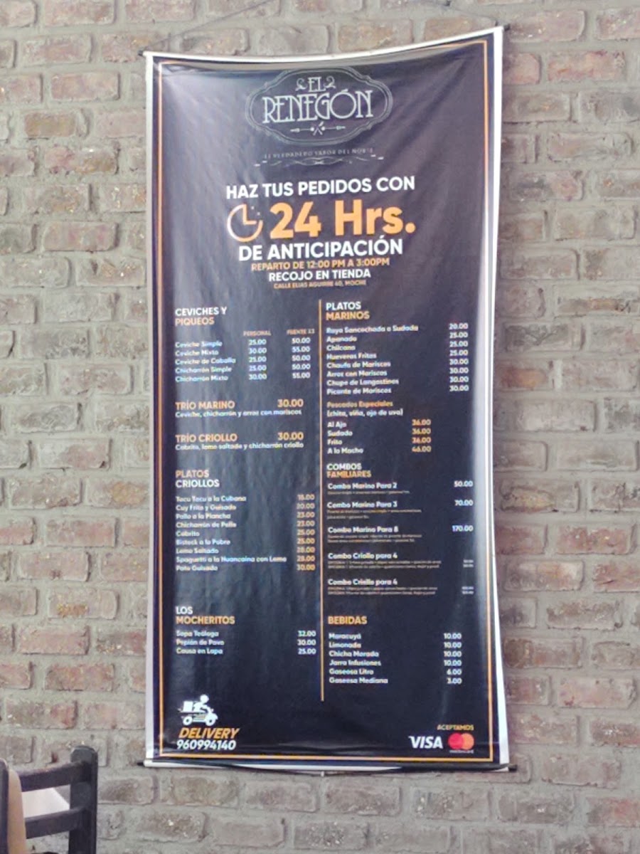 Menu El Renegon - Moche-8